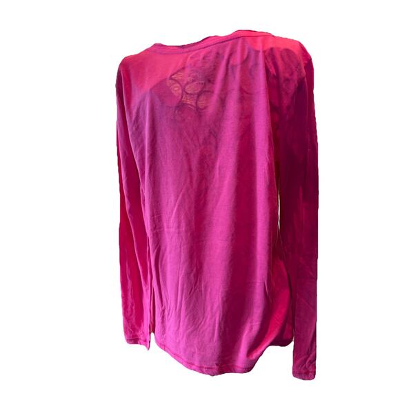 NWT Joe Boxer Size Large Pink Long Sleeve Scoop Neck Cotton Sleep Shirt *flaw* - Picture 5 of 5